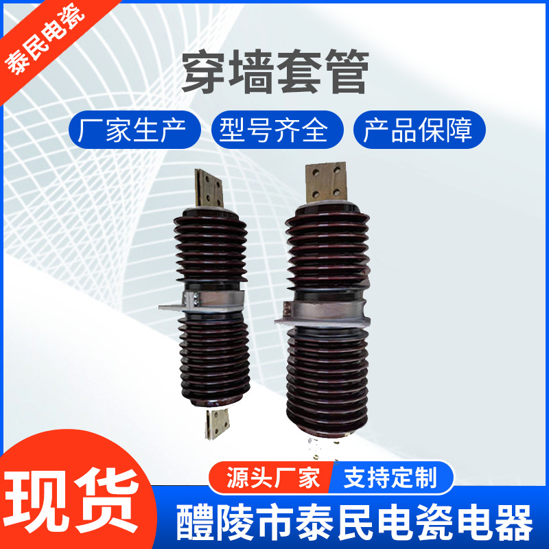 厂家专业生产供应泰民高压电力镀锡陶瓷穿墙绝缘套管 CWC-40.5/12