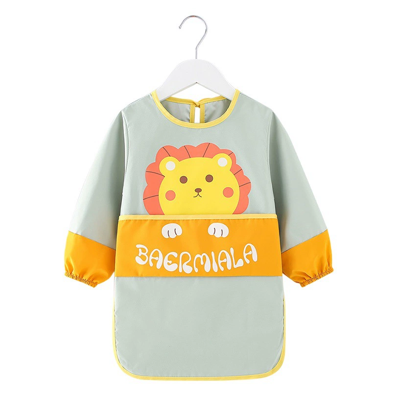 Детский фартук, художественный фартук для детского сада, водонепроницаемый художественный фартук для рисования, защитная одежда с длинными рукавами, нагрудник для кормления