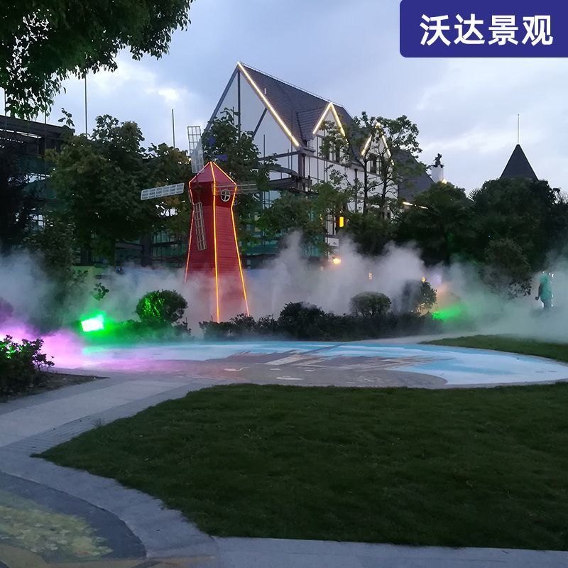 人造雾喷泉冷雾喷泉设备旅游景区园林加湿设计不锈钢景观工程设备