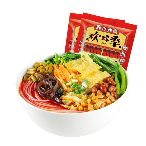 Huan Luo Season Snail Paste Noodles 300g Guangxi Specialty Liuzhou Snail Paste Noodles Bagged Acid and Spicy Noodles Instant Noodles Wholesale