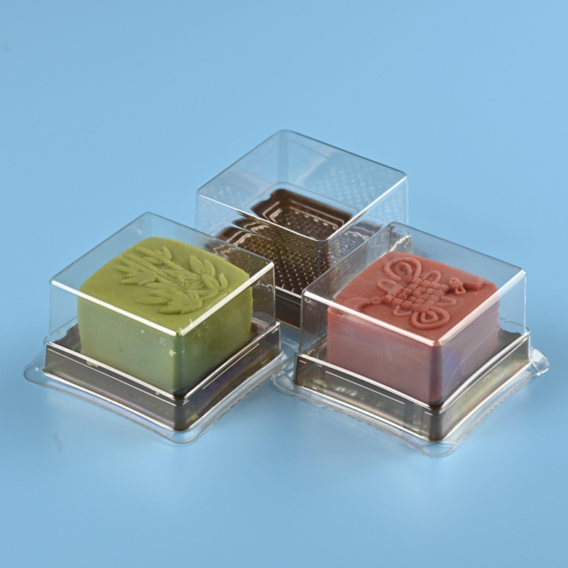 高档新型加厚高透阻氧封口膜月饼托蛋黄奶皮酥流心月饼专用月饼托