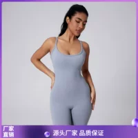 ✅ Спортивный костюм для йоги, танцев и фитнеса с красивой складчатой спинкой, облегающий, для бега на открытом воздухе