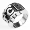 Ring stainless steel, accessory with letters, European style, wholesale