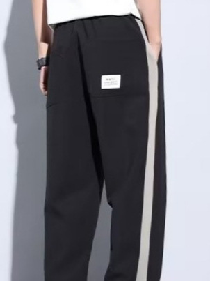 Pantalón casual de color sólido recto de verano drapeado, pantalones para hombre, más grasa, talla grande, pantalones largos de seda de hielo delgados de moda coreana