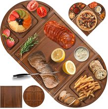 木質牛排家用托盤半圓形菜板木制砧板拼接餐盤廚房切菜砧板西餐板