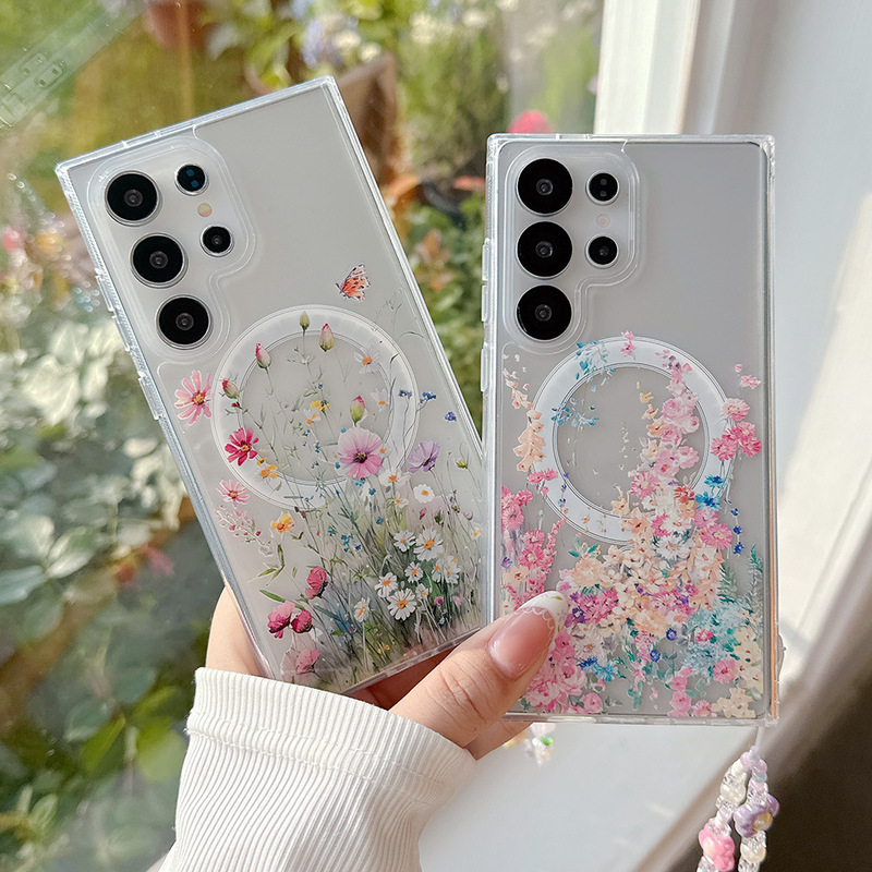 Suitable for Samsung S26Ultra A57 Magnetic Phone Case, Beautiful Wildflower Floral Two-In-One Protective Cover Suitable for Samsung S26Ultra A57 Magnetic Phone Case, Beautiful Wildflower Floral Two-In-One Protective Cover