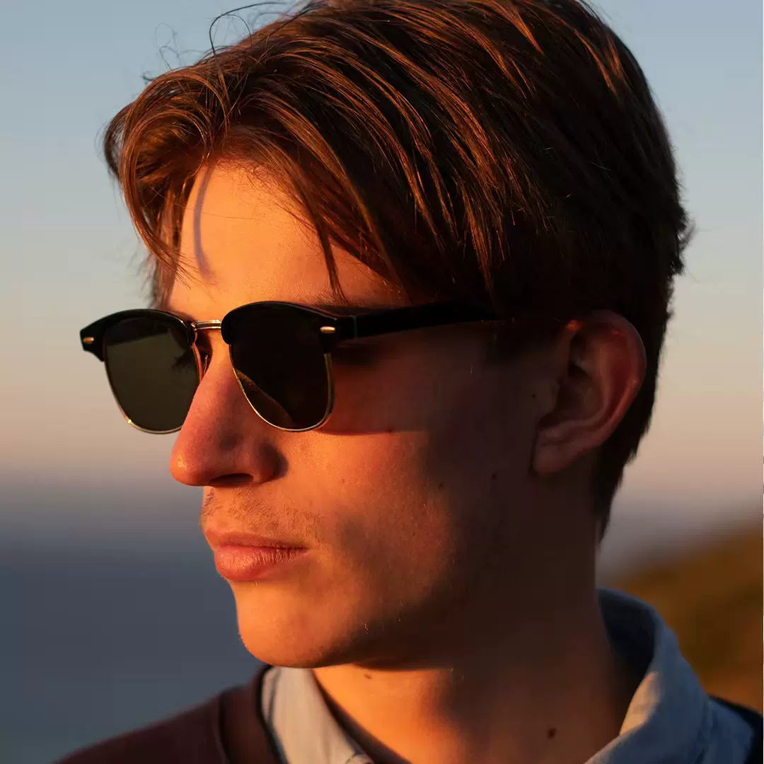 新款男士变色偏光太阳镜墨镜男女 炫彩防紫外线潮流复古百搭眼镜