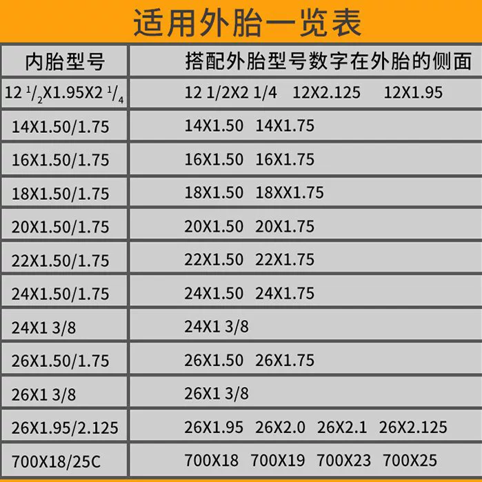 A * Велосипедные камеры 12/14/16/20/22/24/26/28 дюймов * 1.5/1.75/1 3/8/1.9