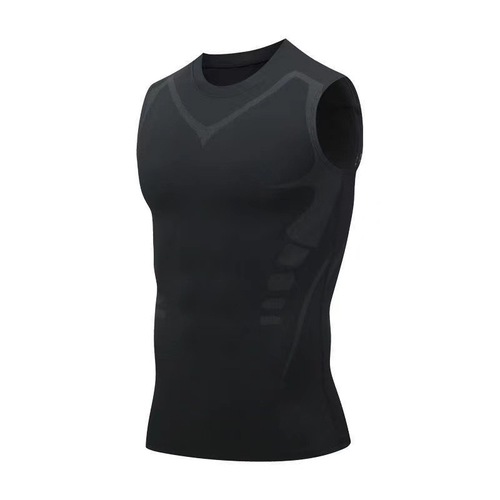 Men's Sports Tight Vest, Quick-Drying Elastic Running Basketball Training Suit, Sleeveless Base Layer for Fitness and Track & Field Athletics
