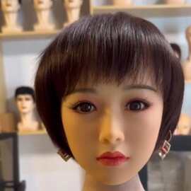 假发套女全真人发丝内扣波波头全头套修颜减龄中长发BOBO头套批发