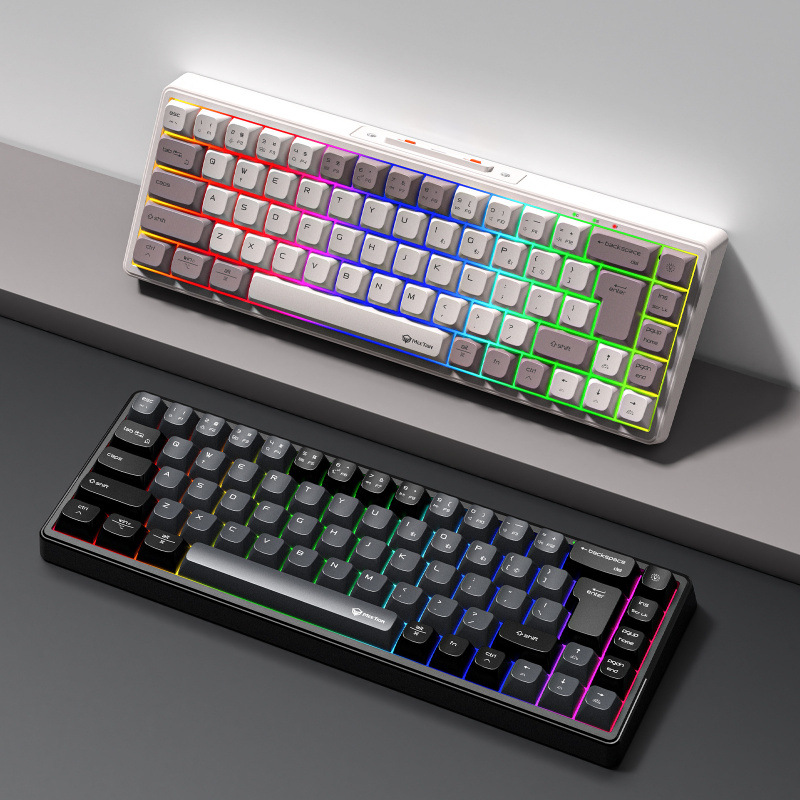 MEETION the third mock examination Wireless Bluetooth Mechanical Keyboard Customized Hot Plug Silver Axis Game E-sports_voghion.com