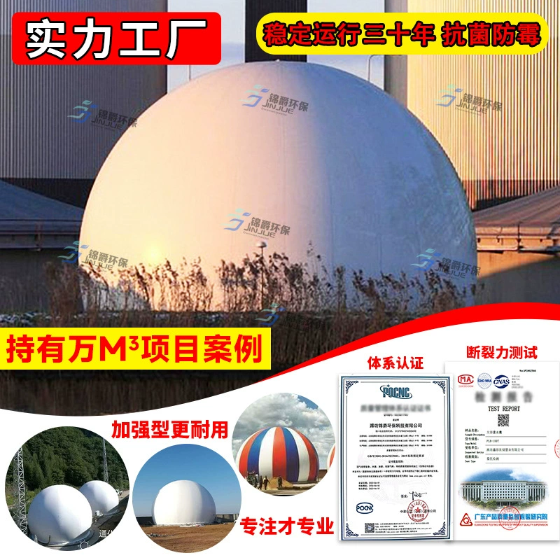 Биогазовый шкаф с двойной мембраной, мягкий биогазовый мешок, биогазовый бассейн для свинофермы, полное оборудование, резервуар для хранения газа, биогазовый резервуар