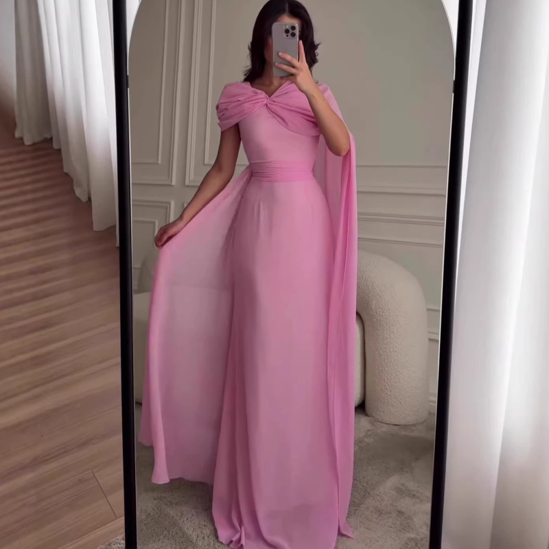 New Elegant Dress 2026 Slim-Fit Dress European and American Style Elegant Winter Sleeveless Amazon Cross-Border Long Dress