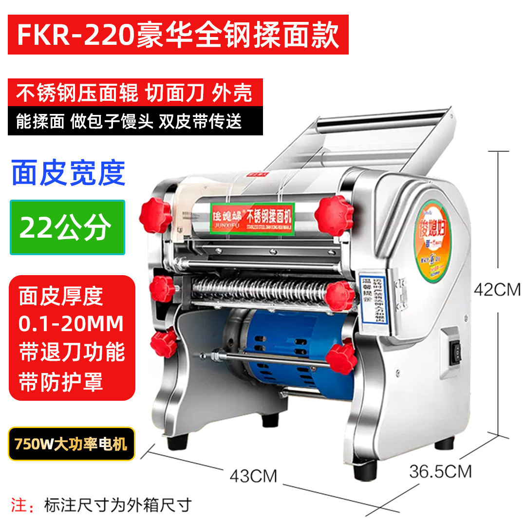 Jun nuera nueva prensa de fideos eléctrica 2024 máquina de fideos doméstica comercial de escritorio pequeña máquina de fideos de acero inoxidable