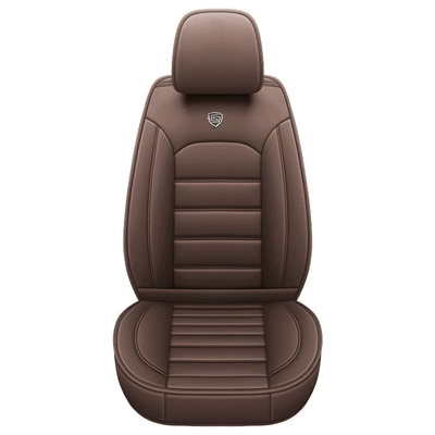 Car Seat Cushion Leather | Seat cushion, seat cover - coffee-brown-single-seater