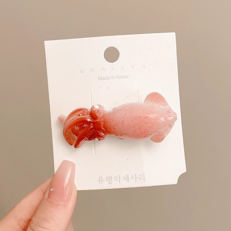 Alimentos artificiales horquilla creativo divertido duckbill lado nuevos accesorios para el cabello Bangs palabra divertido clip horquilla tocado