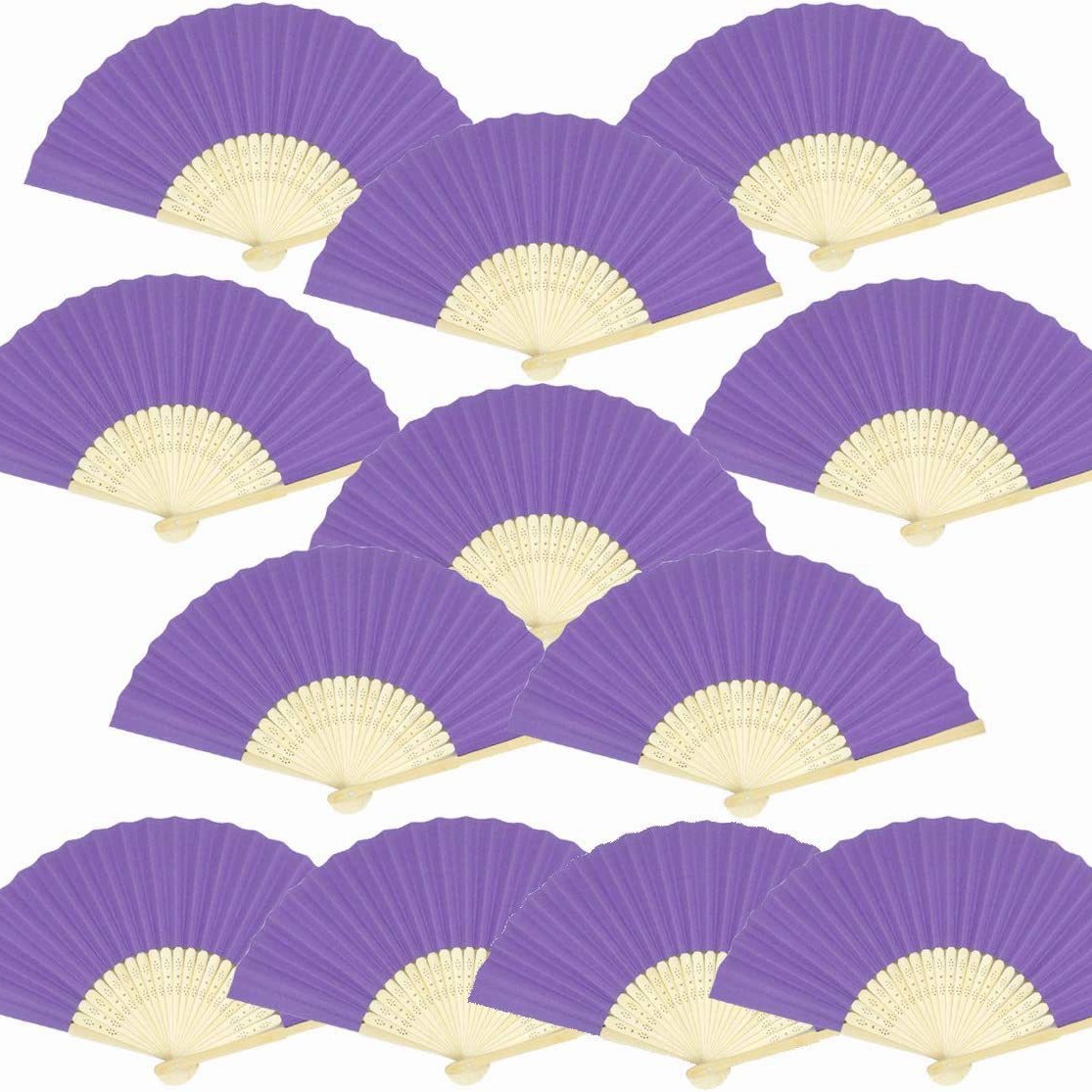 En stock ventilador de seda fresco de verano transfronterizo ventilador plegable de mujer ventilador de bambú de estilo chino ventilador de seda en blanco