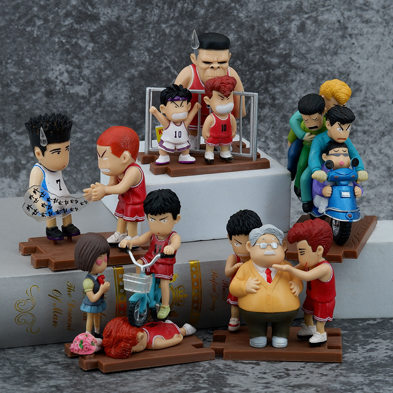 Slam dunk master Sakuragi Hanadao Rukawa Maple Chimu Anxi Coach 5 Scene Model Doll Hand-Made Slam dunk master Sakuragi Hanadao Rukawa Maple Chimu Anxi Coach 5 Scene Model Doll Hand-Made