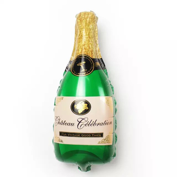 Globo de aluminio con forma de copa de vino grande, globo inflable con forma de botella de champán para cumpleaños, decoración de fiesta de bodas al por mayor