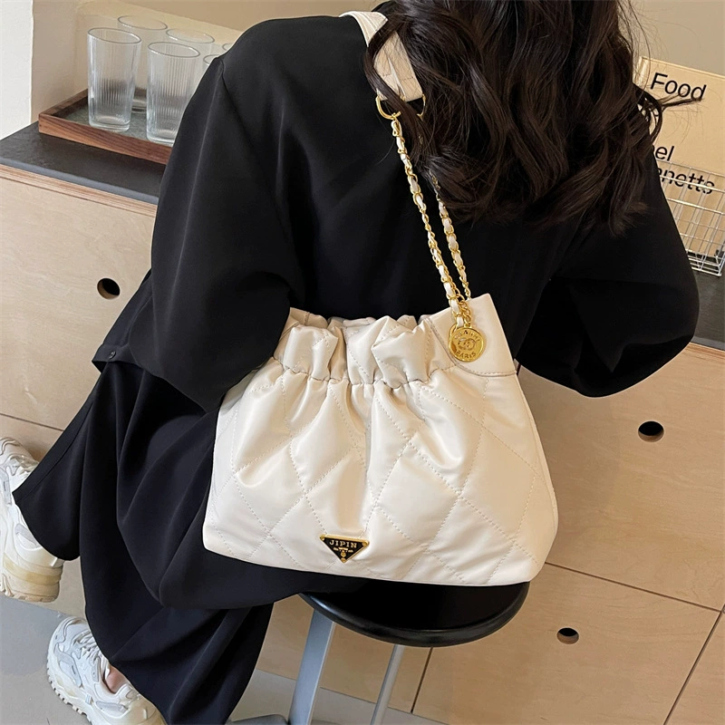 Цепочка, плечевая сумка, модная вместительная подмышечная сумка, стиль Chanel, цепочная сумка