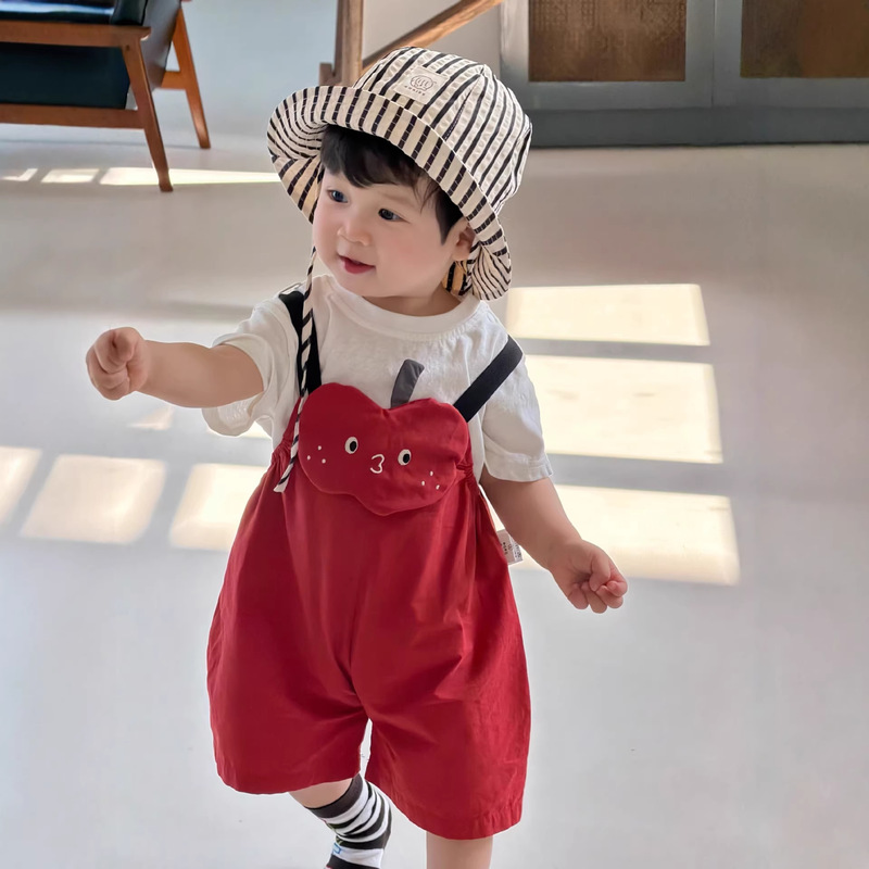 Momo Li 2026 Summer Baby Overalls Set Super Cute and Stylish Two-Piece Infant T-Shirt and Shorts Momo Li 2026 Summer Baby Overalls Set Super Cute and Stylish Two-Piece Infant T-Shirt and Shorts