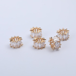 14K����ɫͰ���׸����Ƕ�ݷ��ʯdiy�ֹ�������ƷС���