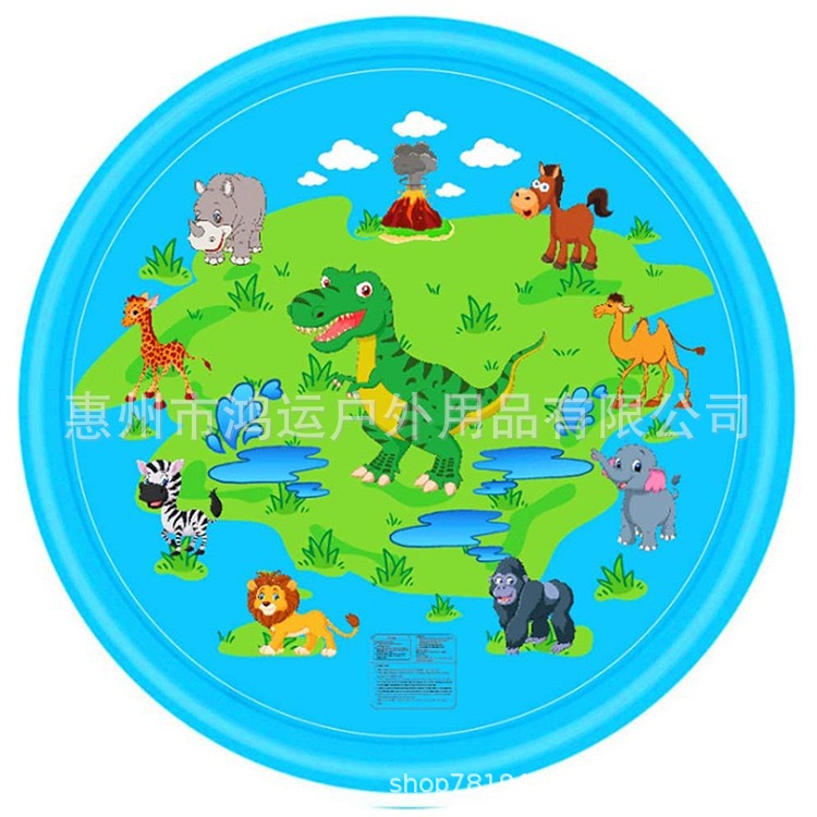 PVC transfronterizo delfines almohadilla de rociador de letras para niños juguetes de agua al aire libre mascotas almohadilla de rociador en stock