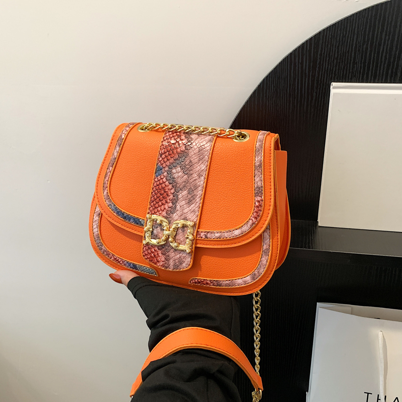 2023 New Hot Selling Trend Women's Bag Snake Skin Crossbody Bag Women's Bag Small Bag Women's Shoulder Bag_voghion.com