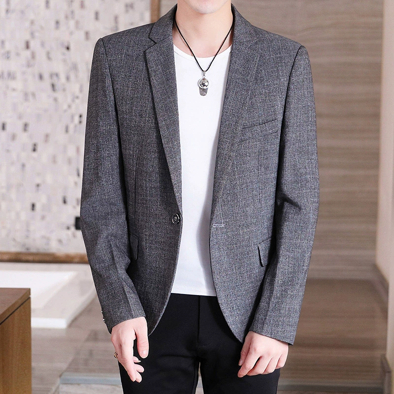 Трансграничные поставки, модный Темный клетчатый Повседневный маленький костюм, мужской осень 2022, новая приталенная Одиночная куртка в Корейском стиле в западном стиле