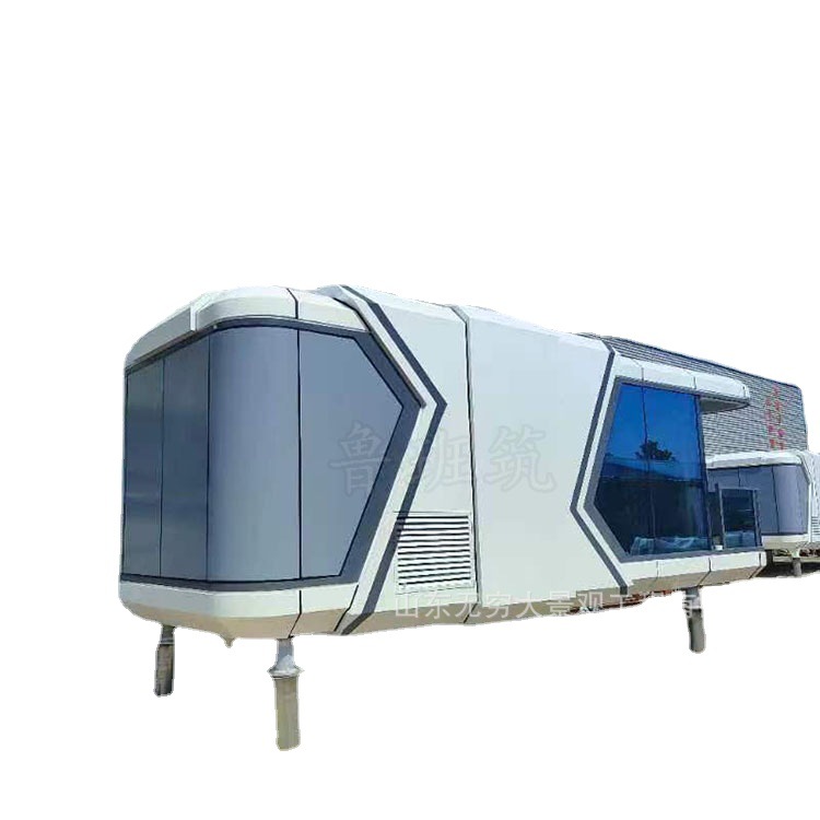 Cápsula espacial integrada B & B al aire libre móvil Wild Luxury Hotel cabina cuadrada New Camp casa de vacaciones panorámica Starry Sky Cottage