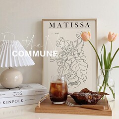 北歐馬蒂斯抽象客廳裝飾畫ins風花卉小眾掛畫臥室床頭小擺畫