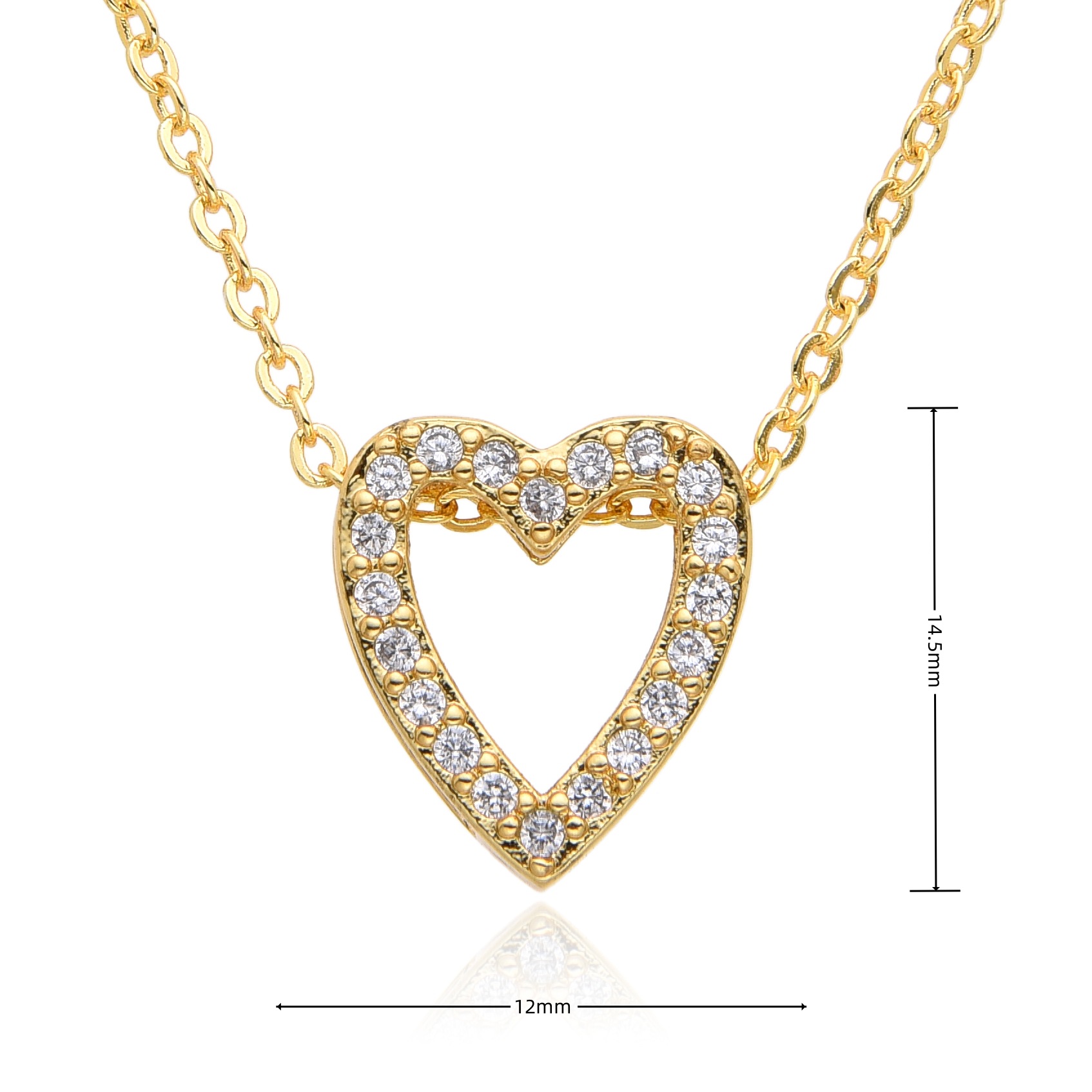 9g Weight Copper Pendant Material Zircon Inlay Material Pendant Necklace Classification Copper Chain Material 1 Piece Quantity Holiday, Date, Street Occasion Copper Material Heart Shape Pattern Women's Gender Inlay Design Simple Style, Classic Style Style Copper Inlay Heart Shape Zircon Pendant Necklace 10