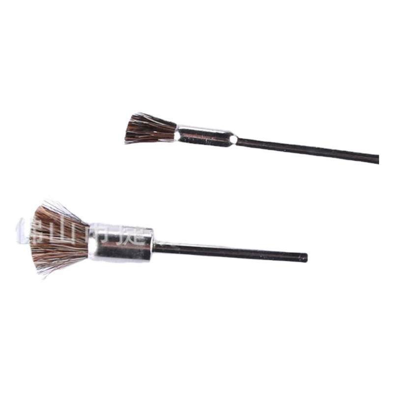 3 мм ручка из нержавеющей стали, медная проволока, щетка из свиной щетины для электрического шлифования и удаления ржавчины, конский волос, свиной волос, щетка из шерсти, тип ручки