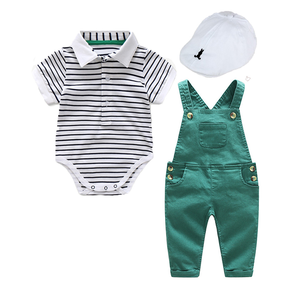 Baby Boy Gentleman Romper Set Cross-bord...