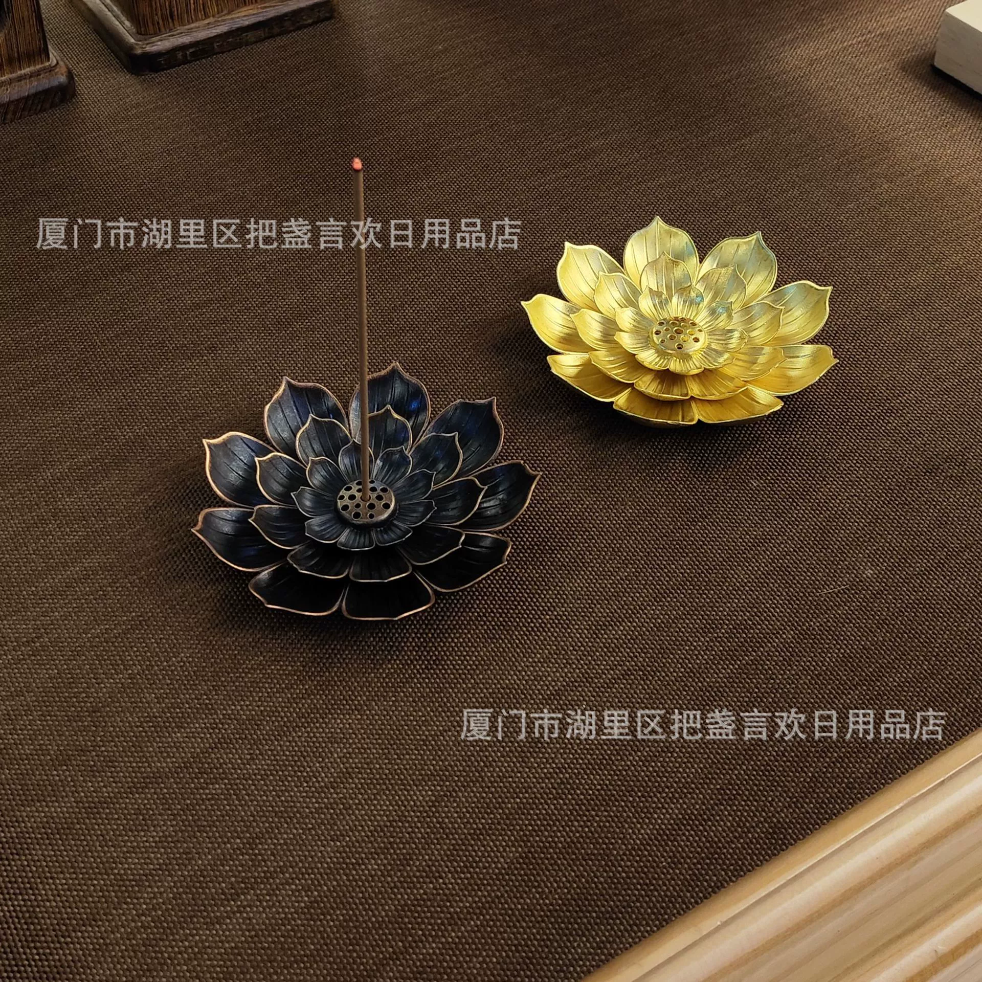 Подставка для благовоний из сплава в форме лотоса, многоотверстный подсвечник-лотос, держатель для благовоний, курильница для благовоний, подставка для благовоний для палочек, трансграничная маркировка