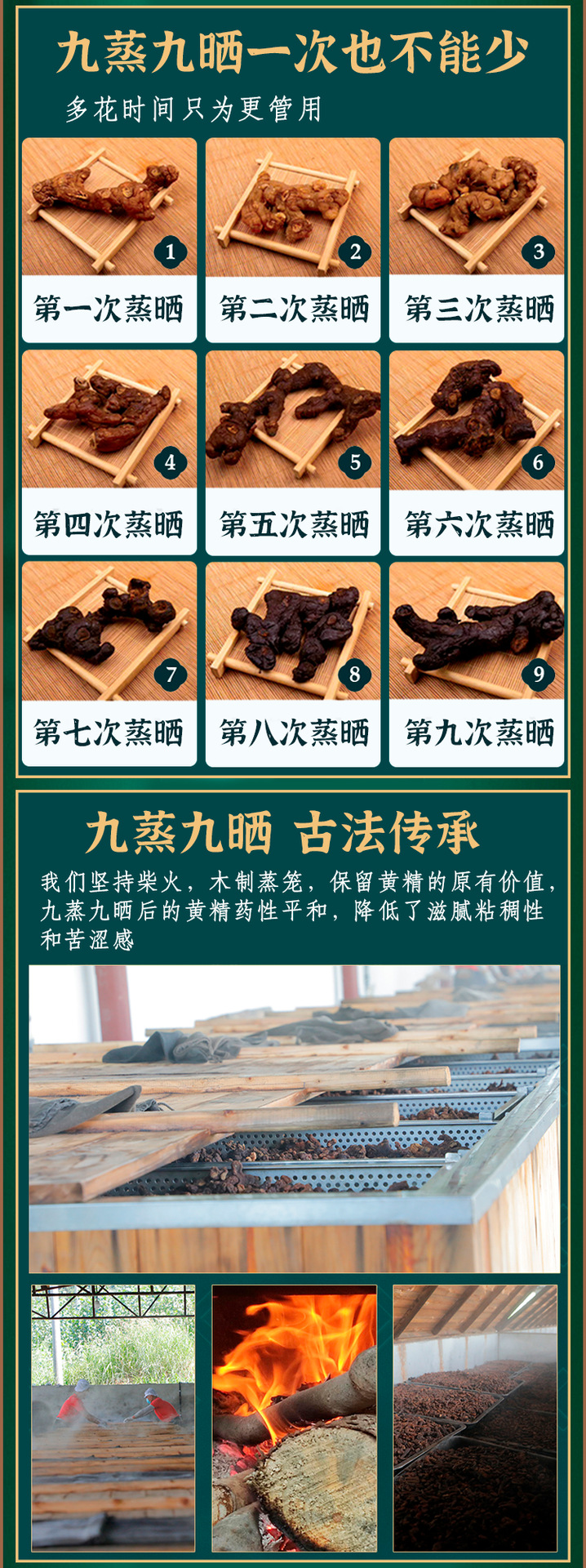 Nine-Steamed Jiuzhi Huangjing Sliced Tea Polygonatum Ready to Eat and Brew 360g Gift Box quality and texture