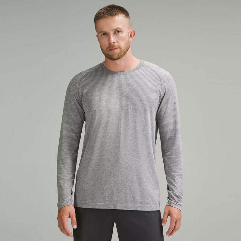 Quick-Drying Breathable Long-Sleeved T-Shirt Men's Spring & Fall Thin Stretch Outdoor Fitness Running Training Sports Cycling Suit