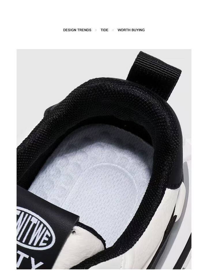 Giày thể thao nam đế dày tăng chiều cao, sneaker phối màu trơn, gót thấp 1–3 cm — C965 Kaki, C965 màu đen, C965 trắng chi tiết 5