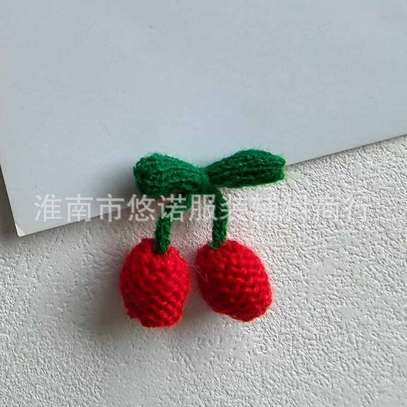 针织1.5小樱桃DIY彩色毛线樱桃毛球跨境泳衣耳饰包包饰品挂件|undefined