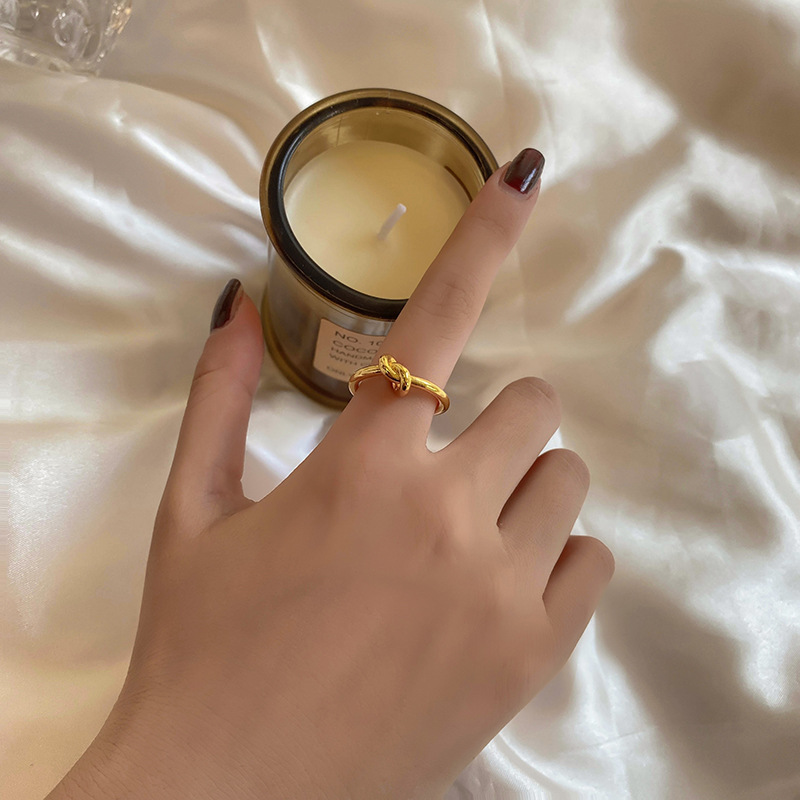 design line knotted ring fashion simple open ring