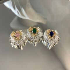 保色14k微镶星光之翼配件diy饰品散珠串珠水晶配件