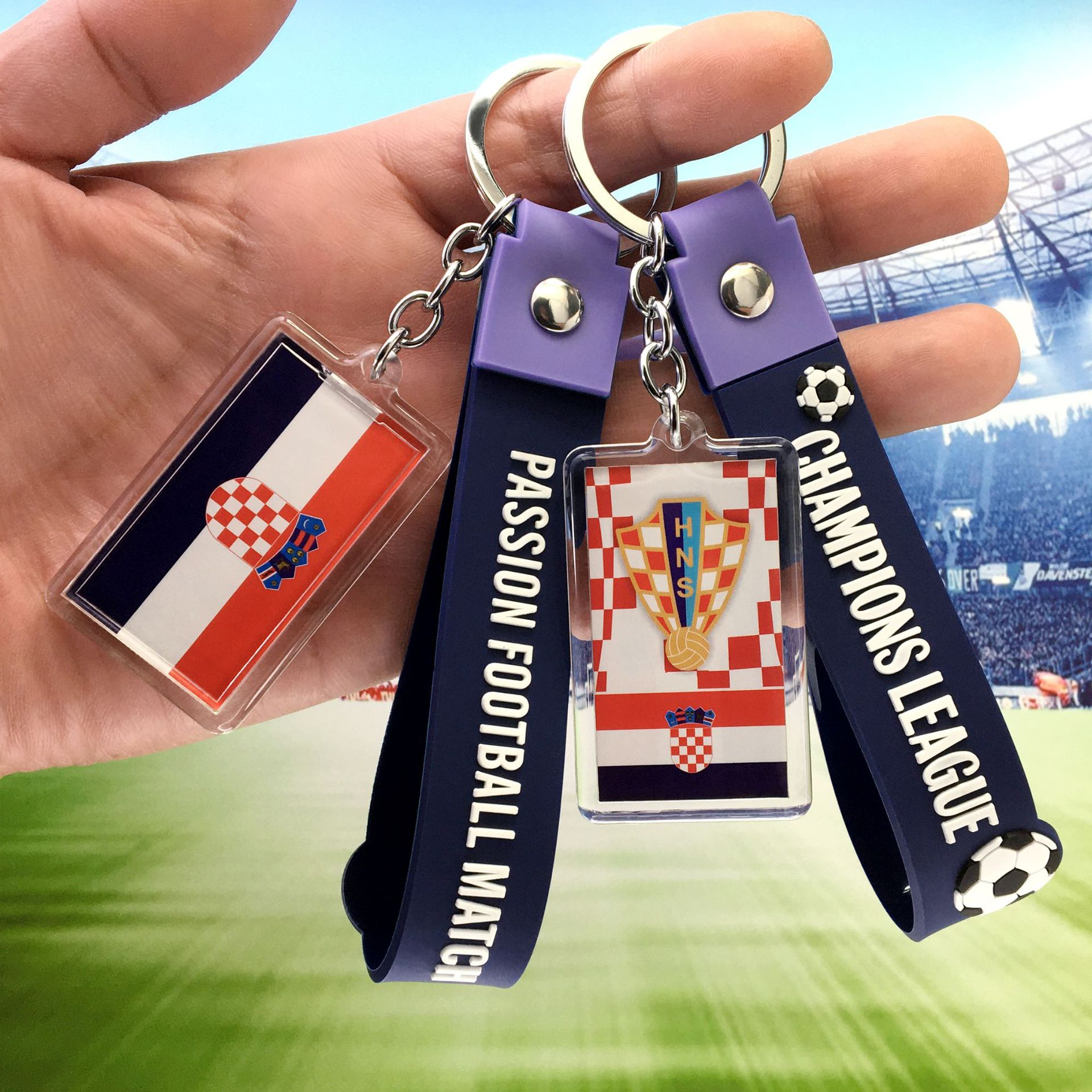 相框挂件克罗地亚队队徽-墨蓝手带