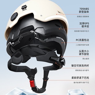 New National Standard 3C Certified Electric Vehicle Helmet for Men and Women, Battery Motorcycle, All-Season Lightweight Half Helmet, Anshenheng