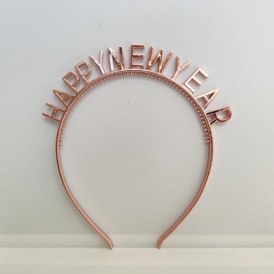 Edición coreana de feliz año nuevo cabeza de Aro letra inglesa happinewyear cabeza de Aro Corona gorra de cumpleaños al por mayor