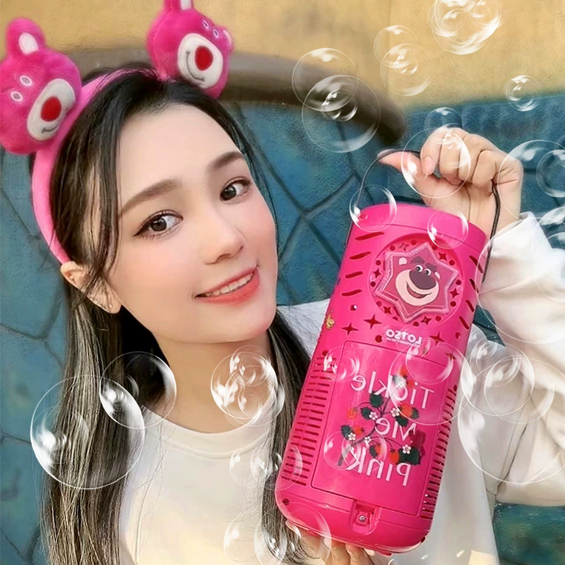 Disney, strawberry, bubble machine, automatic travel bubble gun, toy, fully automatic, new collection, Birthday gift
