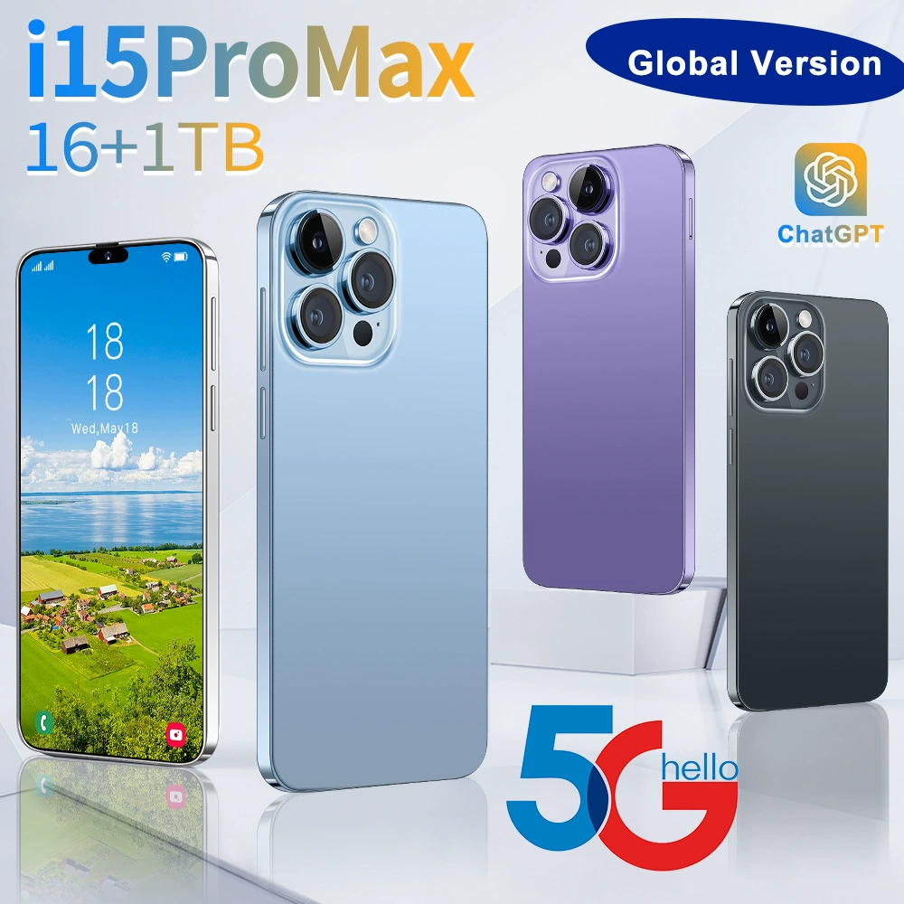 Иностранная торговля эксклюзивно поставляет i15ProMax с вырезом экрана 16+1T, 5G, 6.7" большой экран, производитель, наличие на складе