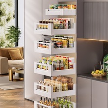 高柜抽屉拉篮厨房橱柜大怪物高深浅柜调味篮零食柜阻尼联动