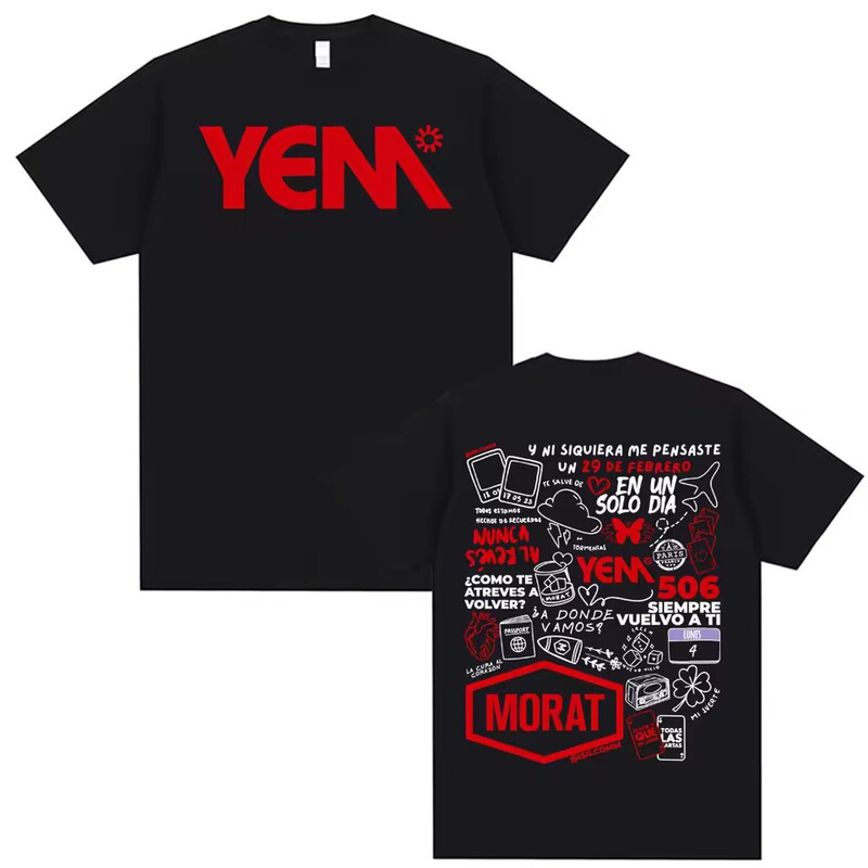 Band Morat Yem Album Print Graphic T-Shirt for Men and Women Harajuku High Street Hip-Hop Classic T-Shirt Band Morat Yem Album Print Graphic T-Shirt for Men and Women Harajuku High Street Hip-Hop Classic T-Shirt