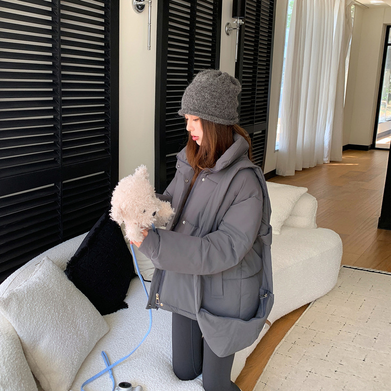 跨境棉服女短款俄罗斯跨境大码棉衣面包服冬季加厚连帽保暖外套|undefined