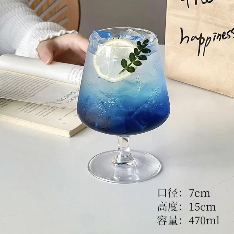 ins风矮脚玻璃杯鸡尾酒杯饮品杯苏打气泡水杯饮料调酒杯子高级感|undefined